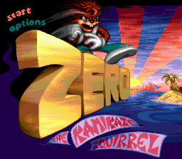 Zero the Kamikaze Squirrel Title Screen